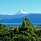 Volcán Osorno mirado desde el lago Rupanco, Sur de Chile.
