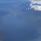 Lago y volcán Villarrica desde el aire.