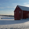 Red Barn in the Snow