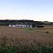 Farm behind corn field