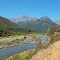 Vista  "Río Teno" y  "Ruta J-55"  "Los Queñes"   "Cordillera de los Andes", "Región del Maule", "Chile"