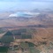 Lagoa nas proximidades de Colina, região metropolitana de Santiago, Chile. Vista aérea.