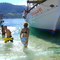 parada das escunas em uma ilha de Angra
