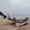 Canoas de pescador em Ilha Comprida. 2011