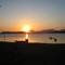 Por do sol na lagoa da Barra