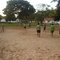 Partida de futebol de areia