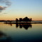 Entardecer na represa Jurumirim