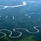 Rios com meandros e área verde entre Magé e Itaboraí (Pantanal de Guapimirim ou Fluminense), RJ, Brasil.