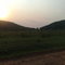 Por do sol entre os 2 morros