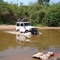 Atravessando o Rio do Peixe com destino ao pantanal.  Rio Negro -MS