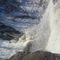 The top of the River Falls water fall that is nearly iced over!