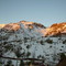 Sunset in the snow and to go back home, Farellones, Santiago, Chile.