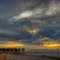 sunset & piers near spiral jetty
