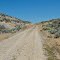 Looking east along the original grade of the Central Pacific railroad.