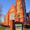 VIRGINIA: FRANKLIN: Franklin Congregational Christian Church (UCC) (1915), 412 North High Street bell tower aspect