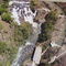 Vista aéria de uma cachoeira com duas PCH no Rio Araguaia na ciadade de Alto Aragueia - MT-Brasil