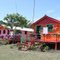 Casas coloridas na Vila de São Tomé