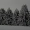 Rime coated wind-break