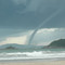 TORNADO AO NORTE DA ILHA DE SANTA CATARINA - FLORIANÓPOLIS - BRASIL.  ESTE TORNADO FOI AVISTADO DA PRAIA DE PALMAS NO MUNICIPIO DE GOVERNADOR CELSO RAMOS DIA 02/03/2008. AS H 18:20 DA TARDE.
