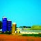 Farm with two Harvestore® Silos