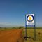 Placa indicando a Praia Volta Grande no KM. 32 da MG-427