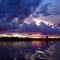 laguna mandiore al atardecer