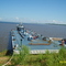 Balsa transportes combustíveis, rio Amazonas - Juruti-PA