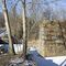 Abandoned railroald trestle abutment