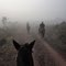 Gaúchos a cavalo no inverno