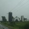 Farm and blue silo
