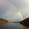 Doble arcoiris en la represa de Betania