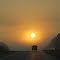 Foggy sunrise
