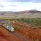 A Rio ore train in the magnificent Pilbara. See the video at http://www.youtube.com/watch?v=jP4-iFIafUo