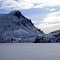Whitestone Mountain seen across frozen Whitestone Lake