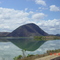 Pedra Lorena e seu reflexo na represa-Aimorés M.G.