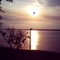 Por do Sol sobre Rio Tocantins Mun. de Baião