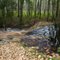 A rock dam slowing the flow on South Canal