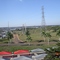 Vista da barragem da Usina de Jupiá: no fundo a ponte ferroviário (fotoi tirada do ônibus em movimento) - Três Lagoas - MS - Brazil