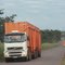 Caminhões bitrem na Rodovia MS 270 - Dourados - Mato Grosso do Sul - Brasil