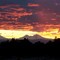 Sunset on Three Sisters mts from Powell Butte Oregon