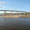 ponte de Itacaiú no rio médio Araguaia nota-se barras de areiabarras de areia e seixos no trecho de transição entre o alto e médio rio Araguaia: Thiago Morato de Carvalho