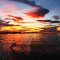 Pôr do sol no rio Solimões