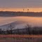 Fog rolling over the Garrison Dam