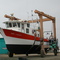 R/V Katy at haul out in Hooking Bull Boatyard