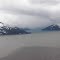 Taku Inlet with glacier water mixing with ocean water
