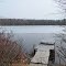 Frozen Ely Lake viewed from the campground