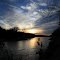 Sunset over the longest river in Texas