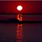 Water skier at sunset