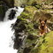 Sasha & narrow chute below Tilton Falls