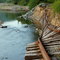 Washed-out tracks along the Tilton River from south